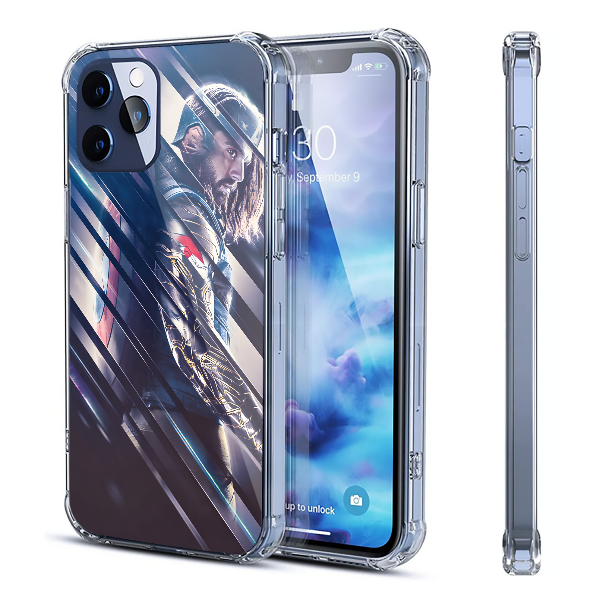 （画像用） アベンジャーズ The Avengers 【iPhone 12シリーズ対応】透明スマホケース（クリアソフトケース）